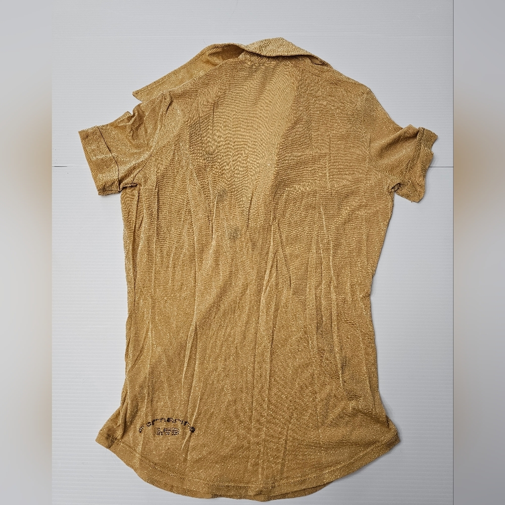 FORNARINA METALLIC GOLD TOP - Picture 6 of 9